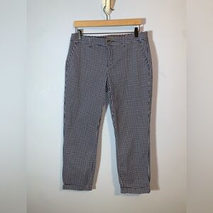 Tommy Hilfiger blue White gingham plaid Checkered Pants size 10 chinos straight